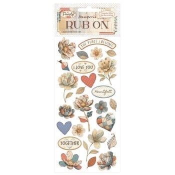 STAMPERIA STAMPERIA FAMILY PATCHWORK FLOWERS RUB-ON