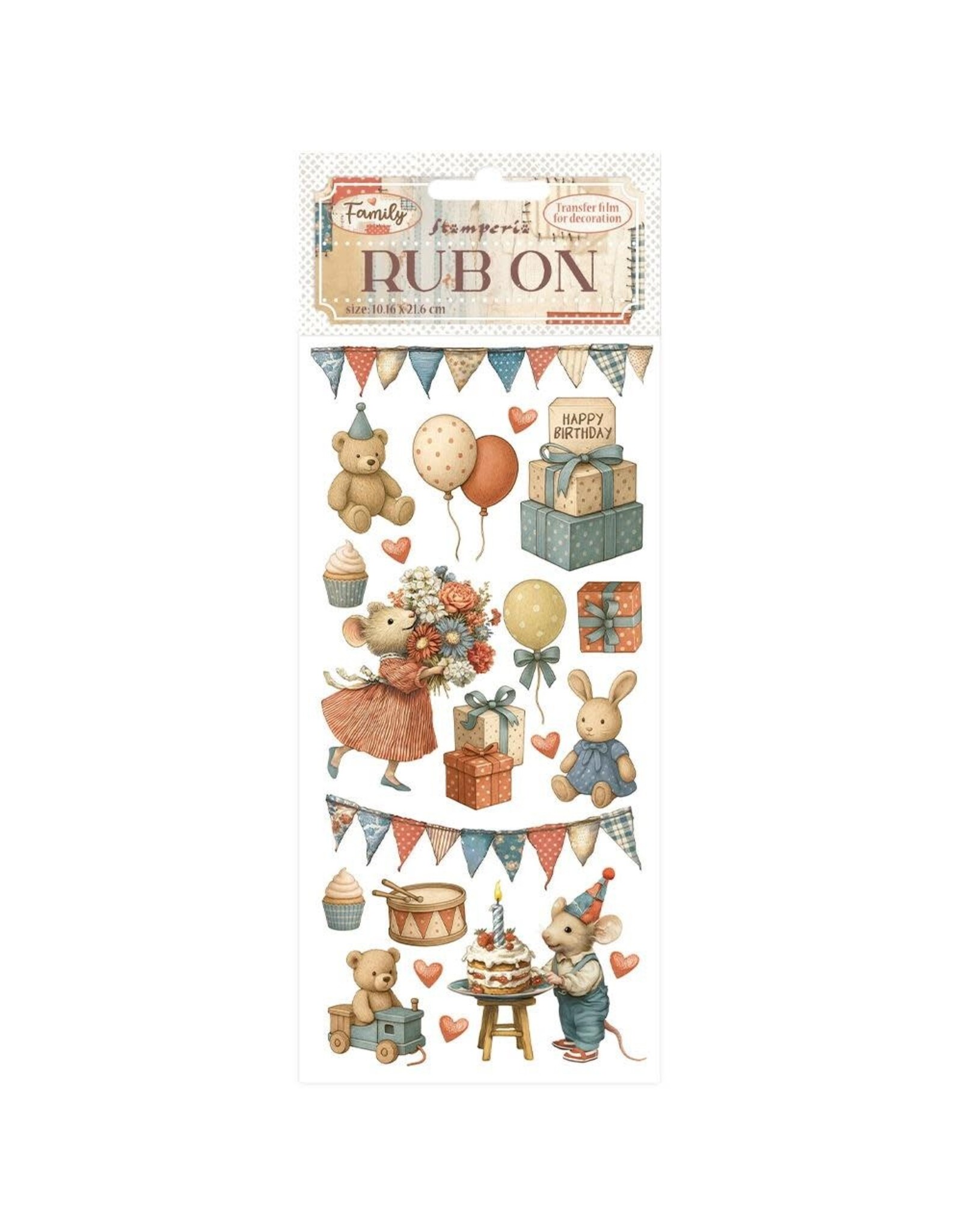 STAMPERIA STAMPERIA FAMILY PARTY RUB-ON