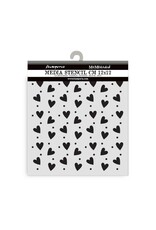 STAMPERIA STAMPERIA FAMILY HEART TEXTURE 12x12cm STENCIL