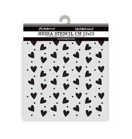 STAMPERIA STAMPERIA FAMILY HEART TEXTURE 12x12cm STENCIL