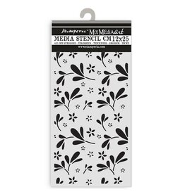 STAMPERIA STAMPERIA FAMILY BIG FLOWER PATTERN 12x25cm STENCIL