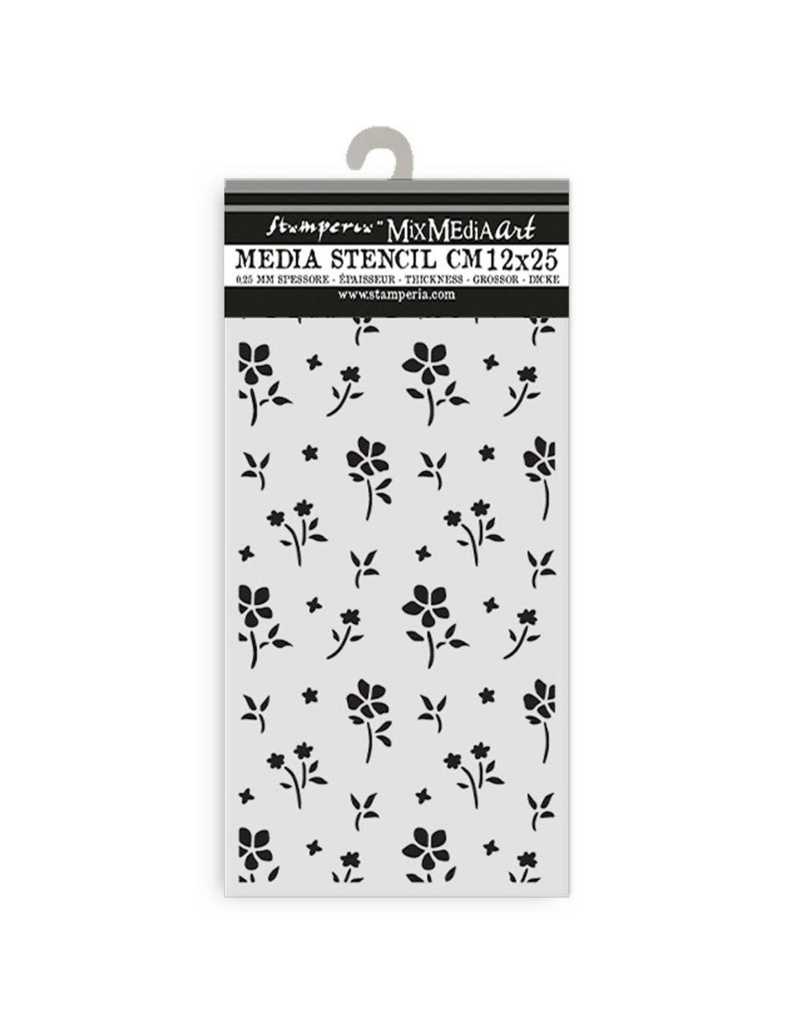STAMPERIA STAMPERIA FAMILY SMALL FLOWER PATTERN 12x25cm STENCIL