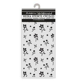 STAMPERIA STAMPERIA FAMILY SMALL FLOWER PATTERN 12x25cm STENCIL