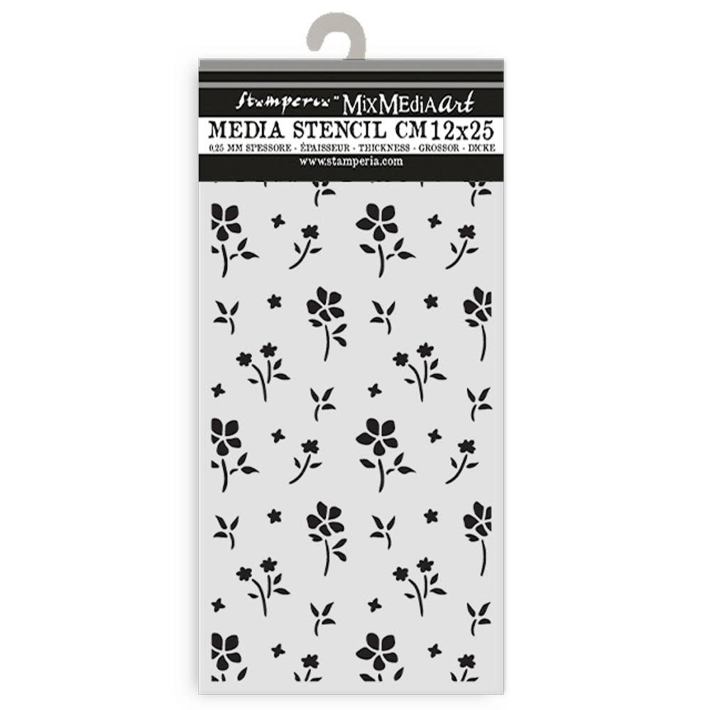 STAMPERIA STAMPERIA FAMILY SMALL FLOWER PATTERN 12x25cm STENCIL