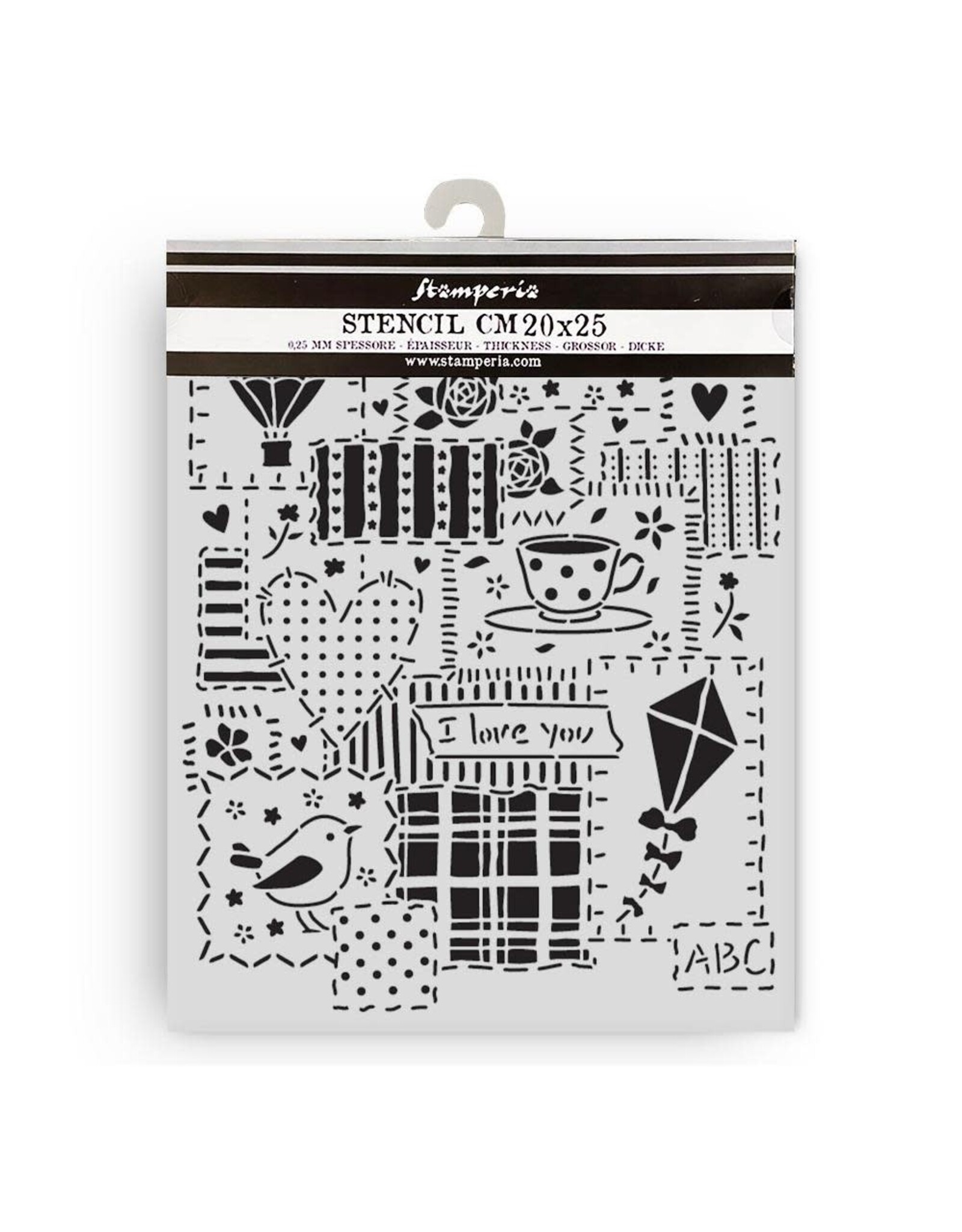 STAMPERIA STAMPERIA FAMILY PATCHWORK 20x25cm STENCIL