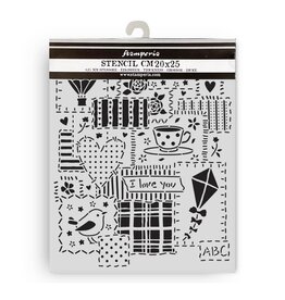 STAMPERIA STAMPERIA FAMILY PATCHWORK 20x25cm STENCIL