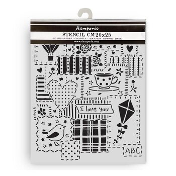 STAMPERIA STAMPERIA FAMILY PATCHWORK 20x25cm STENCIL