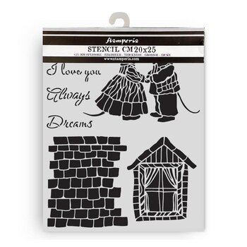 STAMPERIA STAMPERIA FAMILY HOUSE AND MICE 20x25cm STENCIL