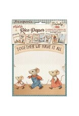 STAMPERIA STAMPERIA FAMILY A6 MINI RICE PAPER 8/PK