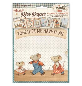 STAMPERIA STAMPERIA FAMILY A6 MINI RICE PAPER 8/PK