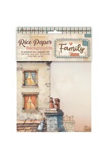 STAMPERIA STAMPERIA FAMILY ASSORTED A6 RICE PAPER DECOUPAGE BACKGROUNDS 10.5X14.8CM 8/PK
