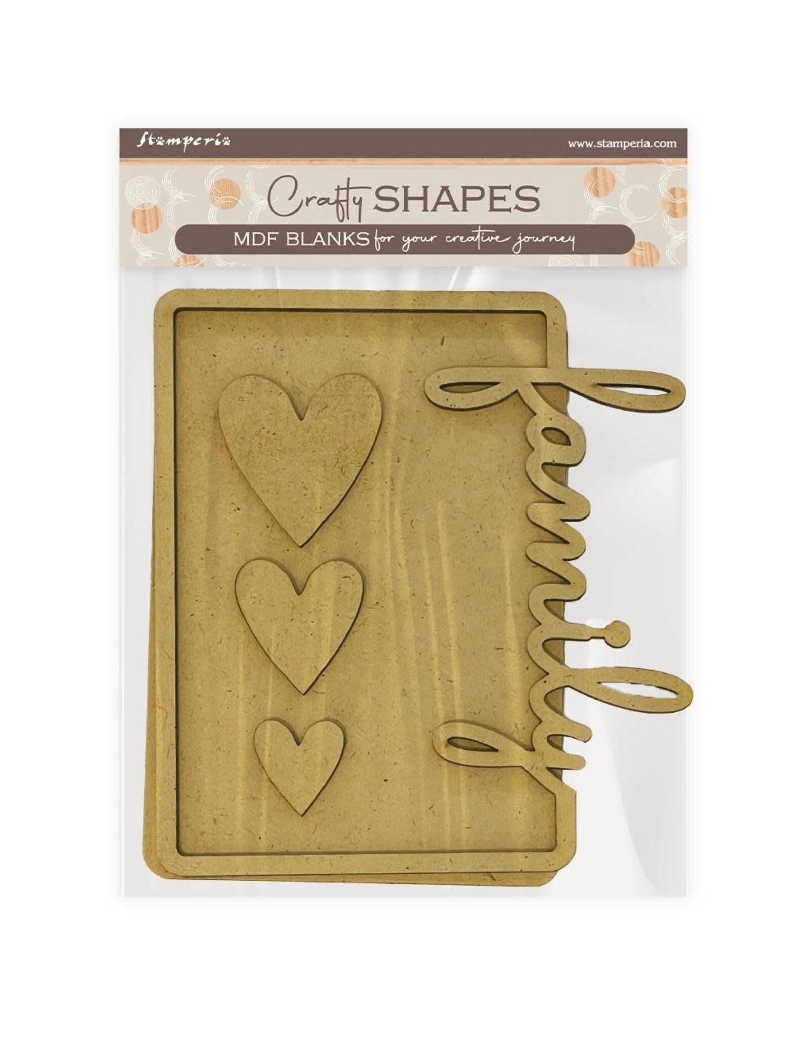 STAMPERIA STAMPERIA FAMILY PLATE FAMILY HEARTS CRAFTY SHAPES