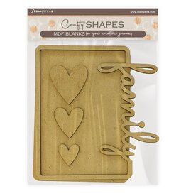 STAMPERIA STAMPERIA FAMILY PLATE FAMILY HEARTS CRAFTY SHAPES