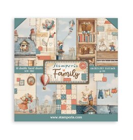 STAMPERIA STAMPERIA FAMILY 8x8 PAPER PACK 10 SHEETS