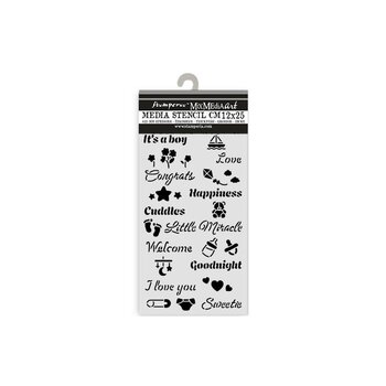 STAMPERIA STAMPERIA BABY QUOTES 12x25cm STENCIL