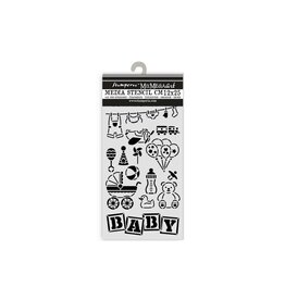 STAMPERIA STAMPERIA BABY ELEMENTS 12x25cm STENCIL