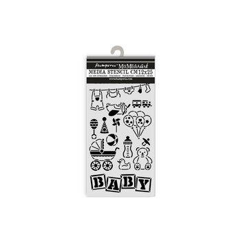 STAMPERIA STAMPERIA BABY ELEMENTS 12x25cm STENCIL
