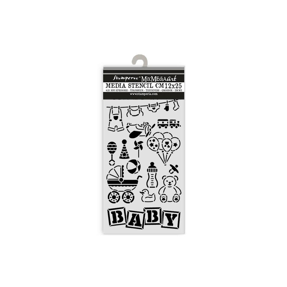 STAMPERIA STAMPERIA BABY ELEMENTS 12x25cm STENCIL