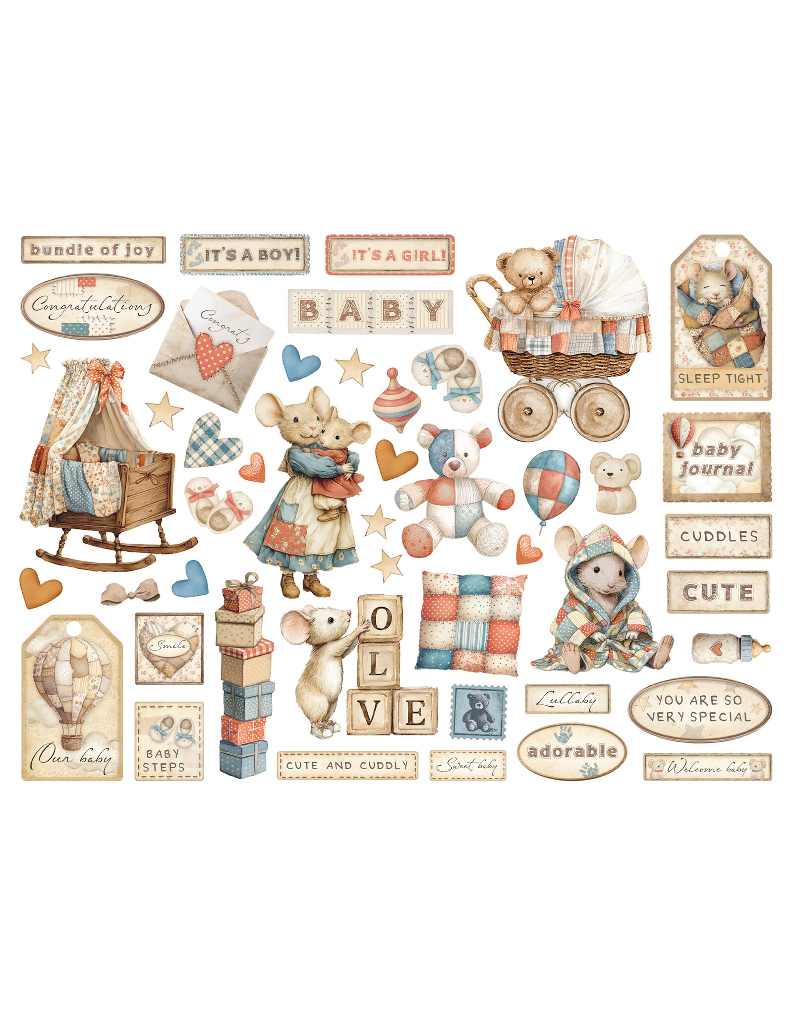 STAMPERIA STAMPERIA BABY CHIPBOARD DIE CUTS