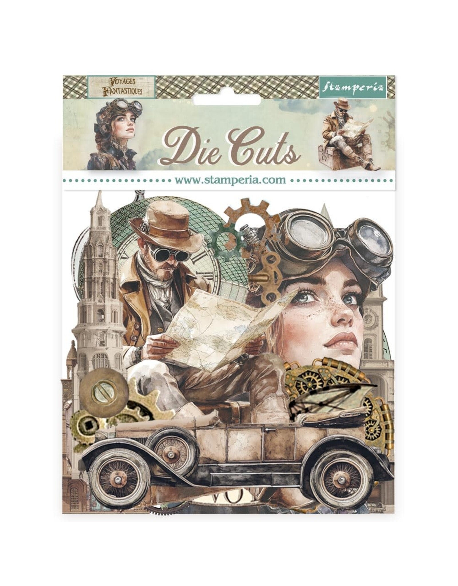 STAMPERIA STAMPERIA VOYAGES FANTASTIQUES CHIPBOARD DIE CUTS