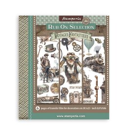STAMPERIA STAMPERIA VOYAGES FANTASTIQUES ASSORTED RUB-ONS 6/PK