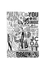 STAMPERIA STAMPERIA FURRY FRIENDS CAT ONE COLOR PRINT A4 RICE PAPER