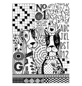 STAMPERIA STAMPERIA FURRY FRIENDS DOGS ONE COLOR PRINT A4 RICE PAPER