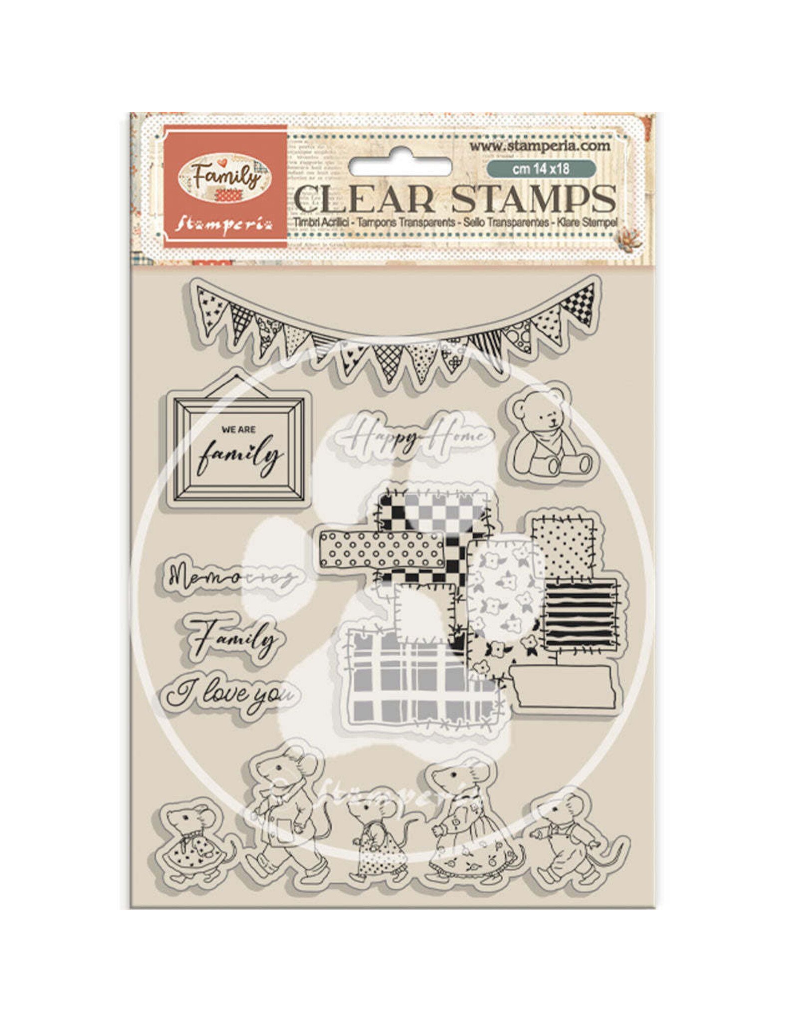 STAMPERIA STAMPERIA FAMILY PARTY CLEAR STAMP SET