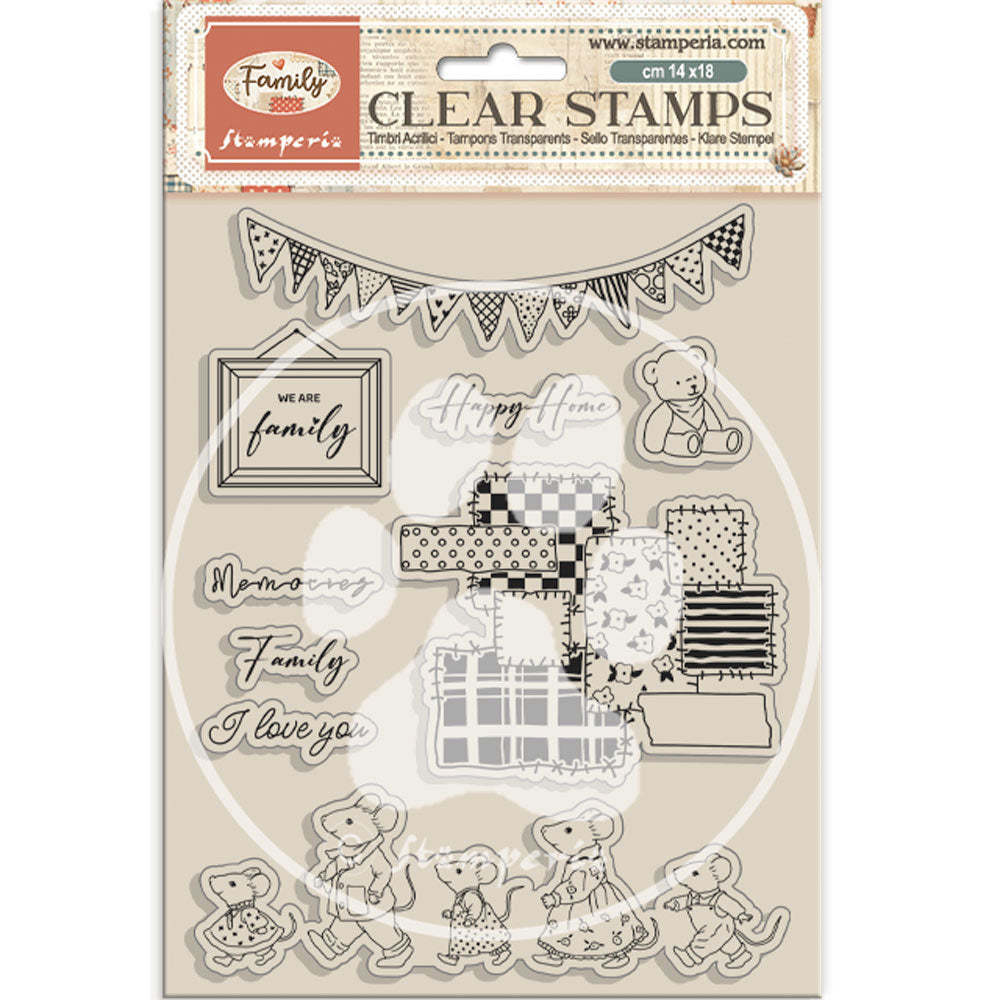 STAMPERIA STAMPERIA FAMILY PARTY CLEAR STAMP SET