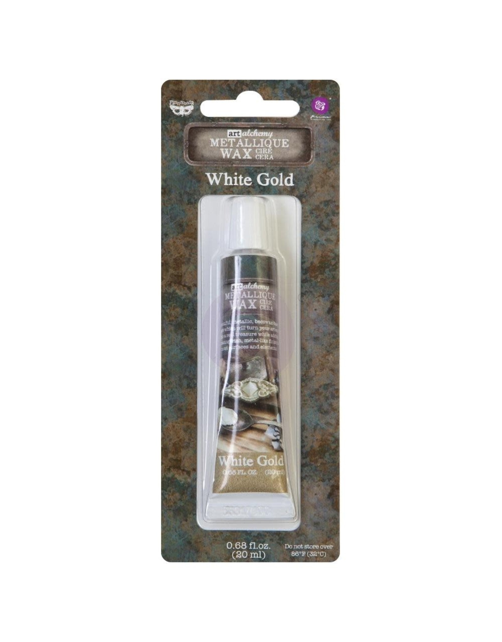 PRIMA PRIMA FINNABAIR ART ALCHEMY  WHITE GOLD METALLIC WAX