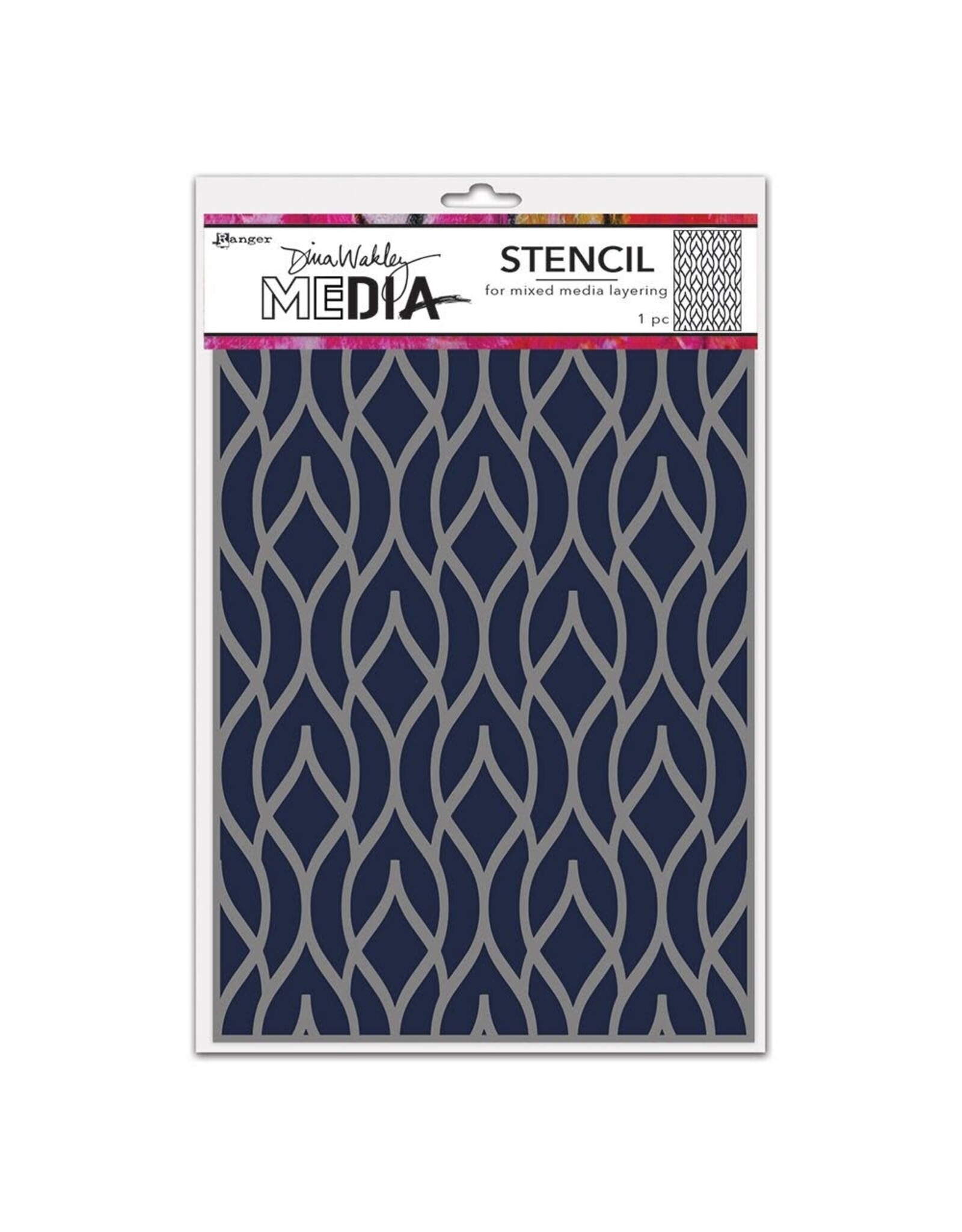 RANGER RANGER DINA WAKLEY MEDIA STENCIL POINTY FENCE 9"X6"