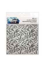 RANGER RANGER SIMON HURLEY CREATE DOTTED LEAVES 6x6 RUBBER BACKGROUND STAMP