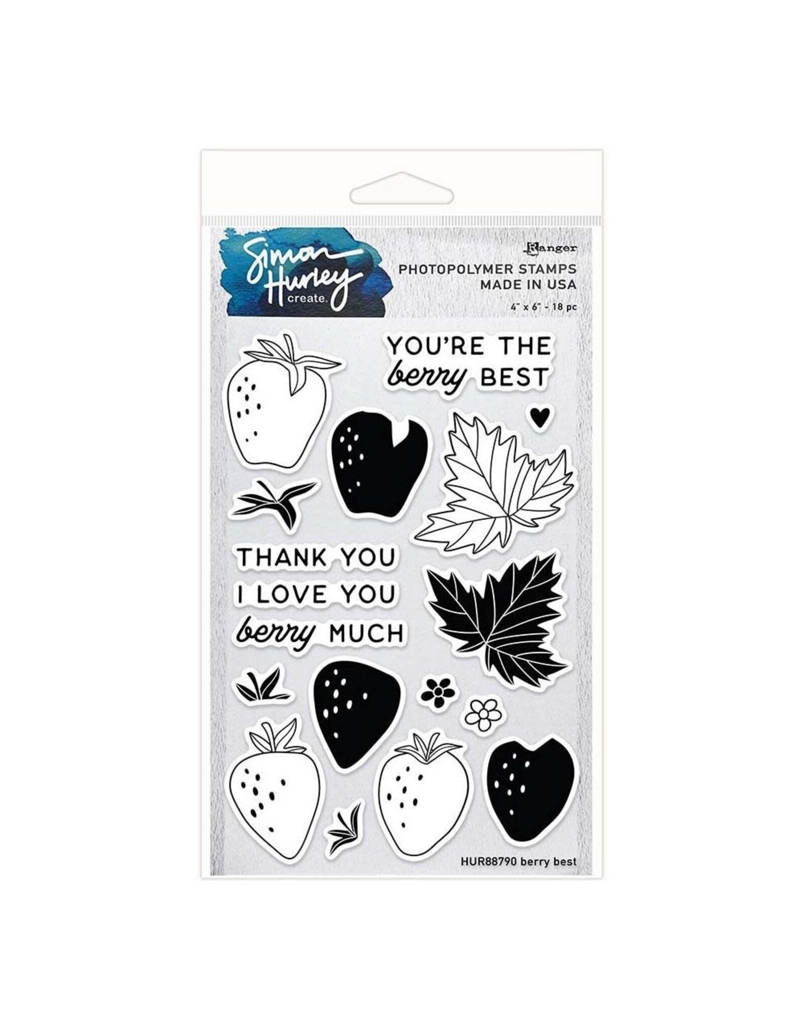 RANGER RANGER SIMON HURLEY CREATE BERRY BEST CLEAR STAMP SET