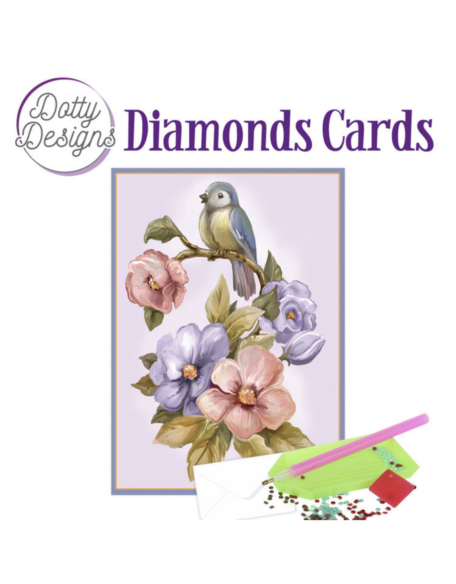 FIND IT FIND IT DOTTY DESIGNS BIRD AND FLOWER DIAMOND CARD KIT