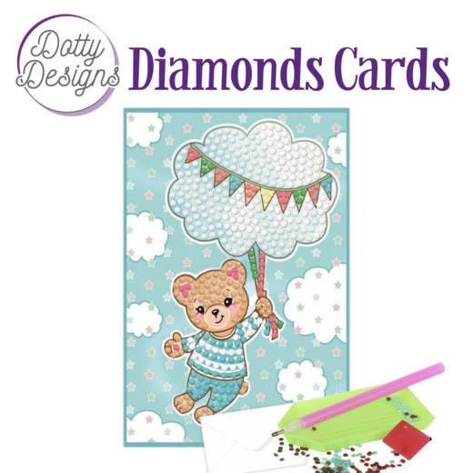 FIND IT FIND IT DOTTY DESIGNS BLUE BABY BEAR DIAMOND CARD KIT