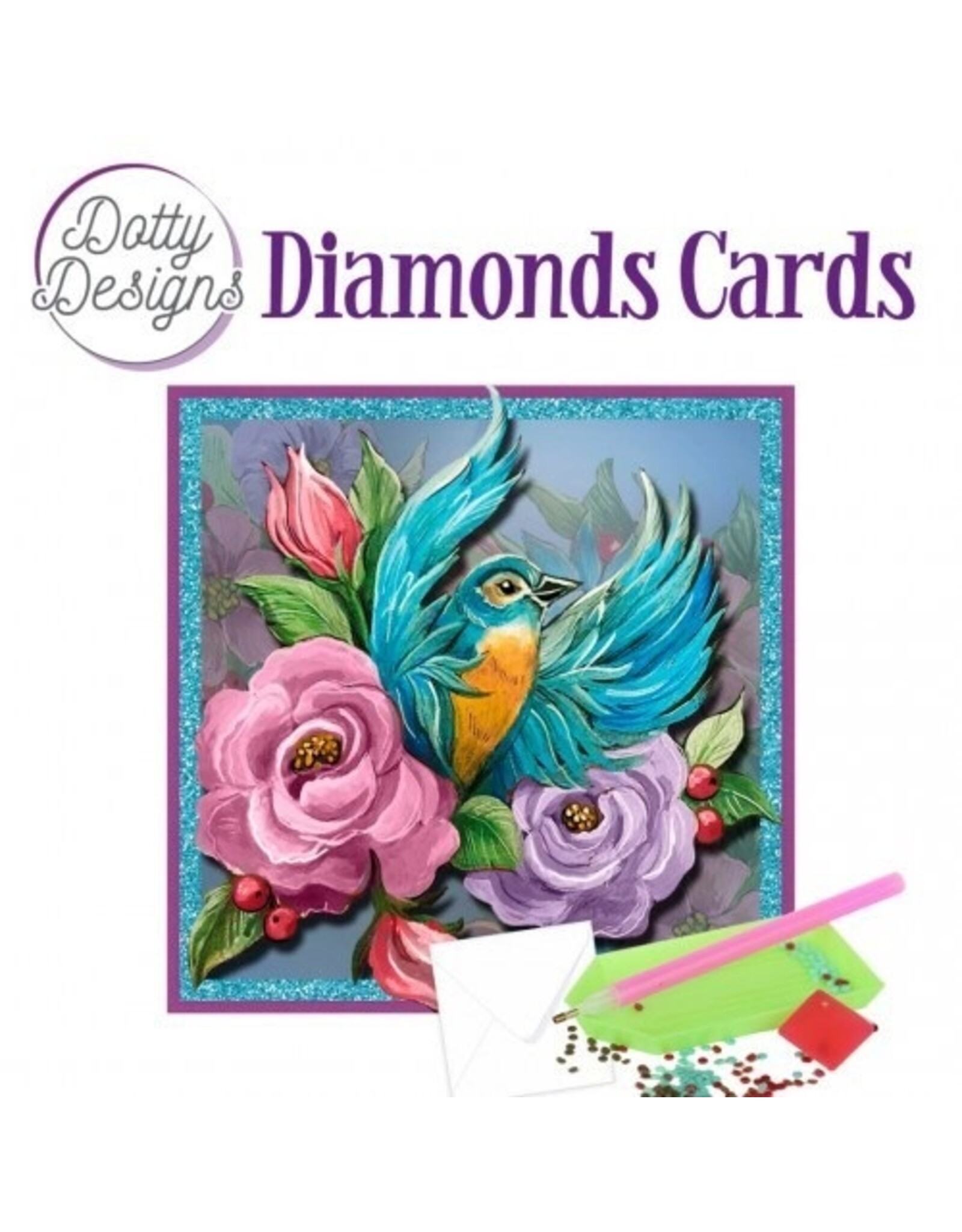 FIND IT FIND IT DOTTY DESIGNS BLUE BIRD DIAMOND CARD KIT