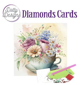 FIND IT FIND IT DOTTY DESIGNS CUP OF BLOOMS 1 DIAMOND CARD KIT