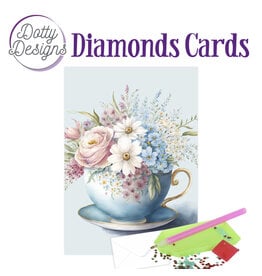 FIND IT FIND IT DOTTY DESIGNS CUP OF BLOOMS 2 DIAMOND CARD KIT