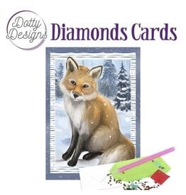 FIND IT FIND IT DOTTY DESIGNS FOX IN THE SNOW DIAMOND CARD KIT