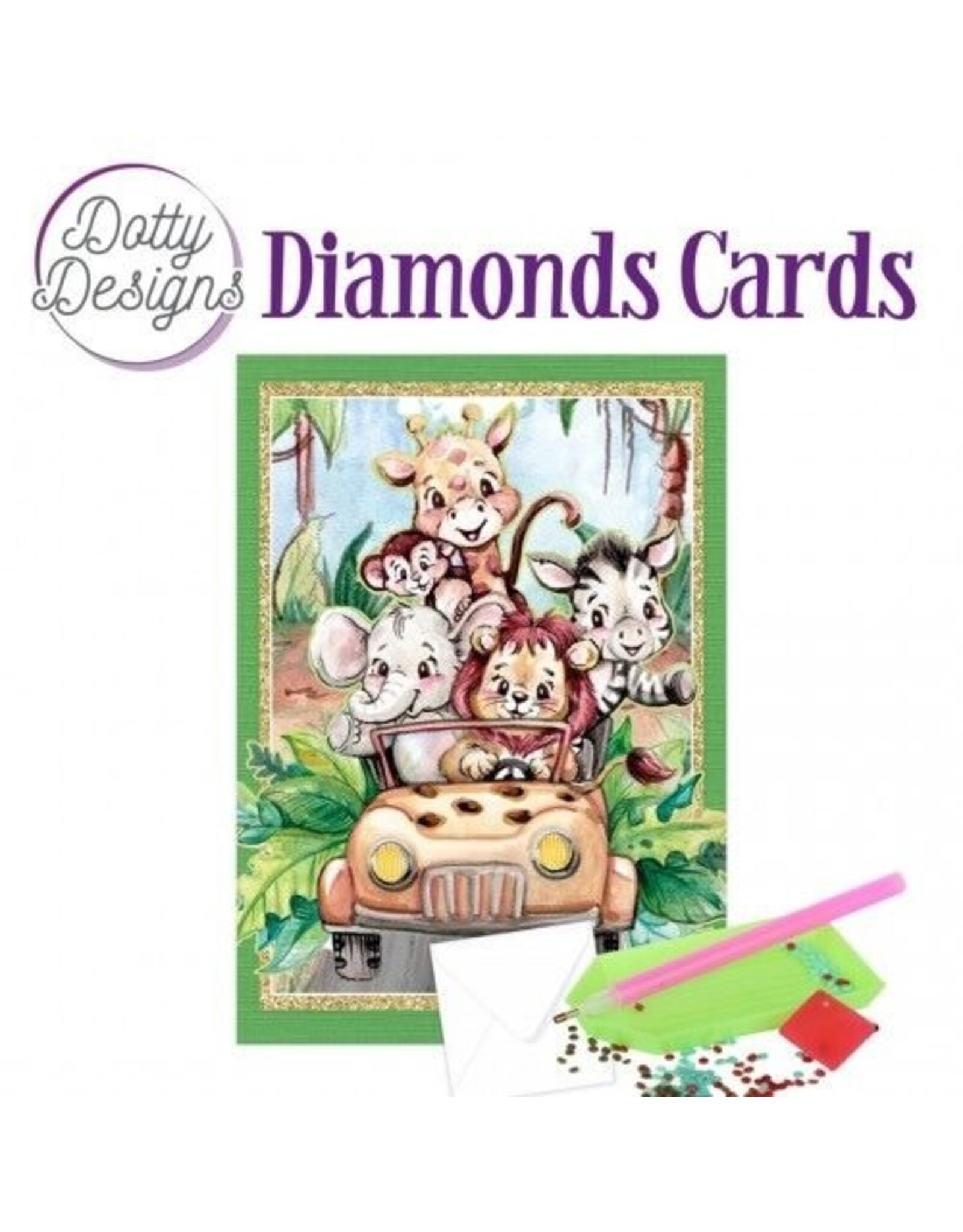 FIND IT FIND IT DOTTY DESIGNS JUNGLE CAR DIAMOND CARD KIT