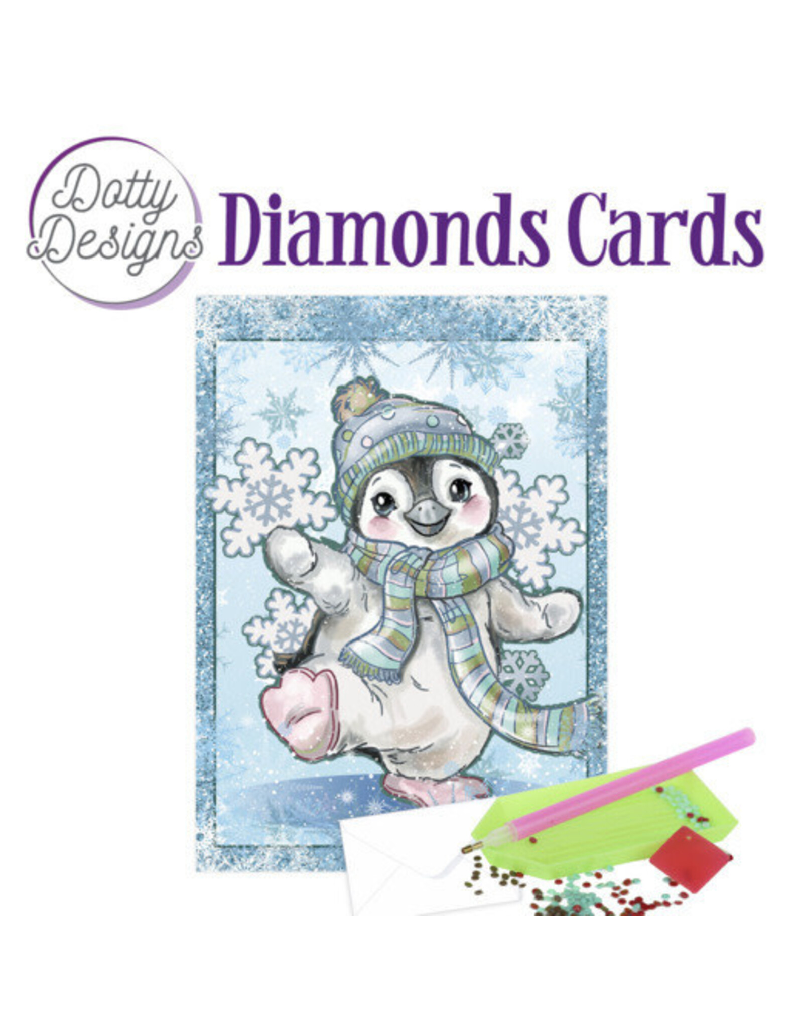 FIND IT FIND IT DOTTY DESIGNS PENGUIN DIAMOND CARD KIT