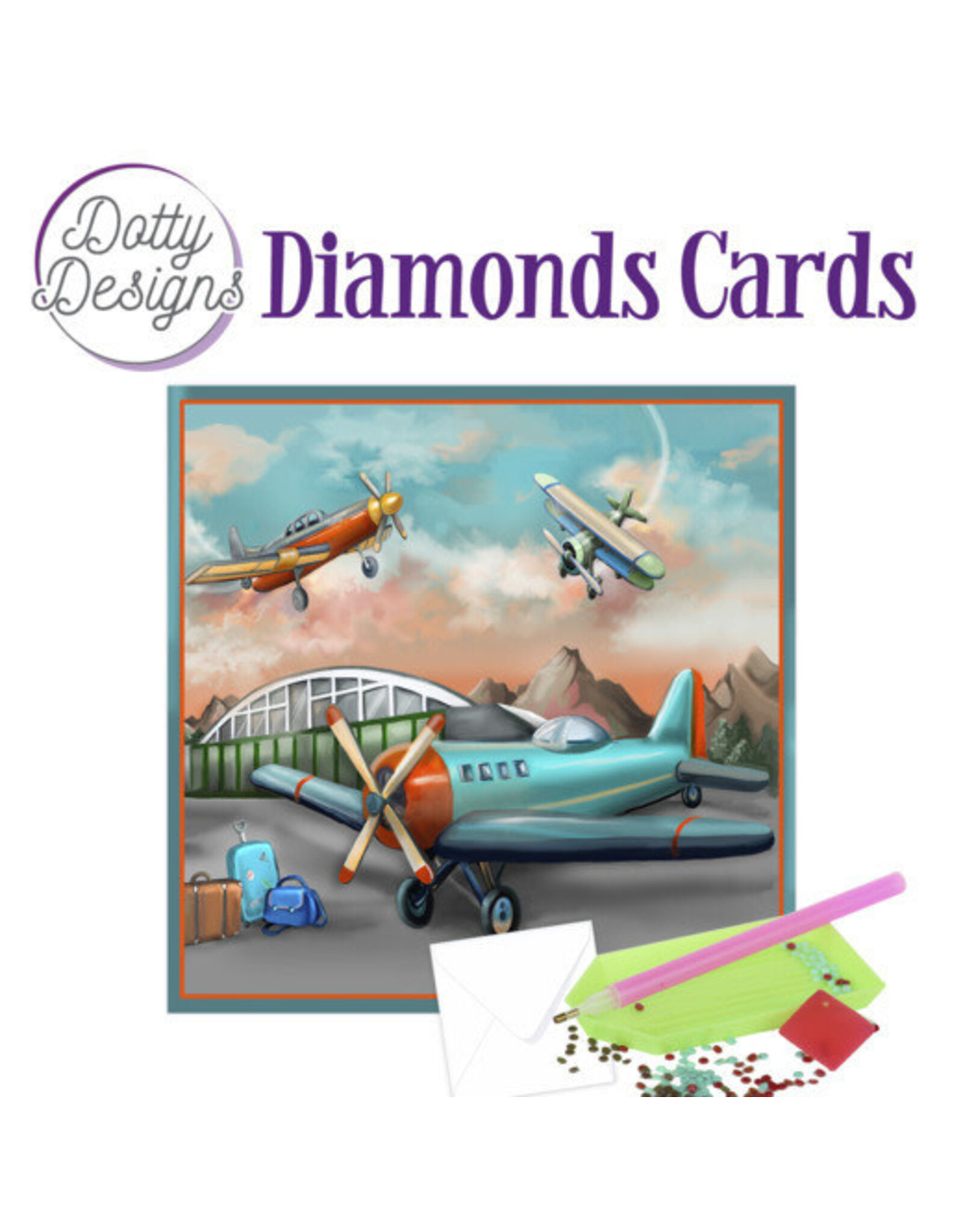 FIND IT FIND IT DOTTY DESIGNS PLANES DIAMOND CARD KIT