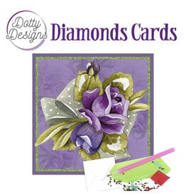 FIND IT FIND IT DOTTY DESIGNS PURPLE ROSES DIAMOND CARD KIT