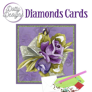 FIND IT FIND IT DOTTY DESIGNS PURPLE ROSES DIAMOND CARD KIT