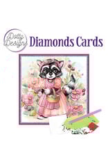 FIND IT FIND IT DOTTY DESIGNS RACCOON IN DRESS DIAMOND CARD KIT