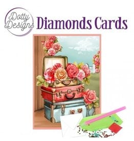 FIND IT FIND IT DOTTY DESIGNS ROSES AND SUITCASES DIAMOND CARD KIT