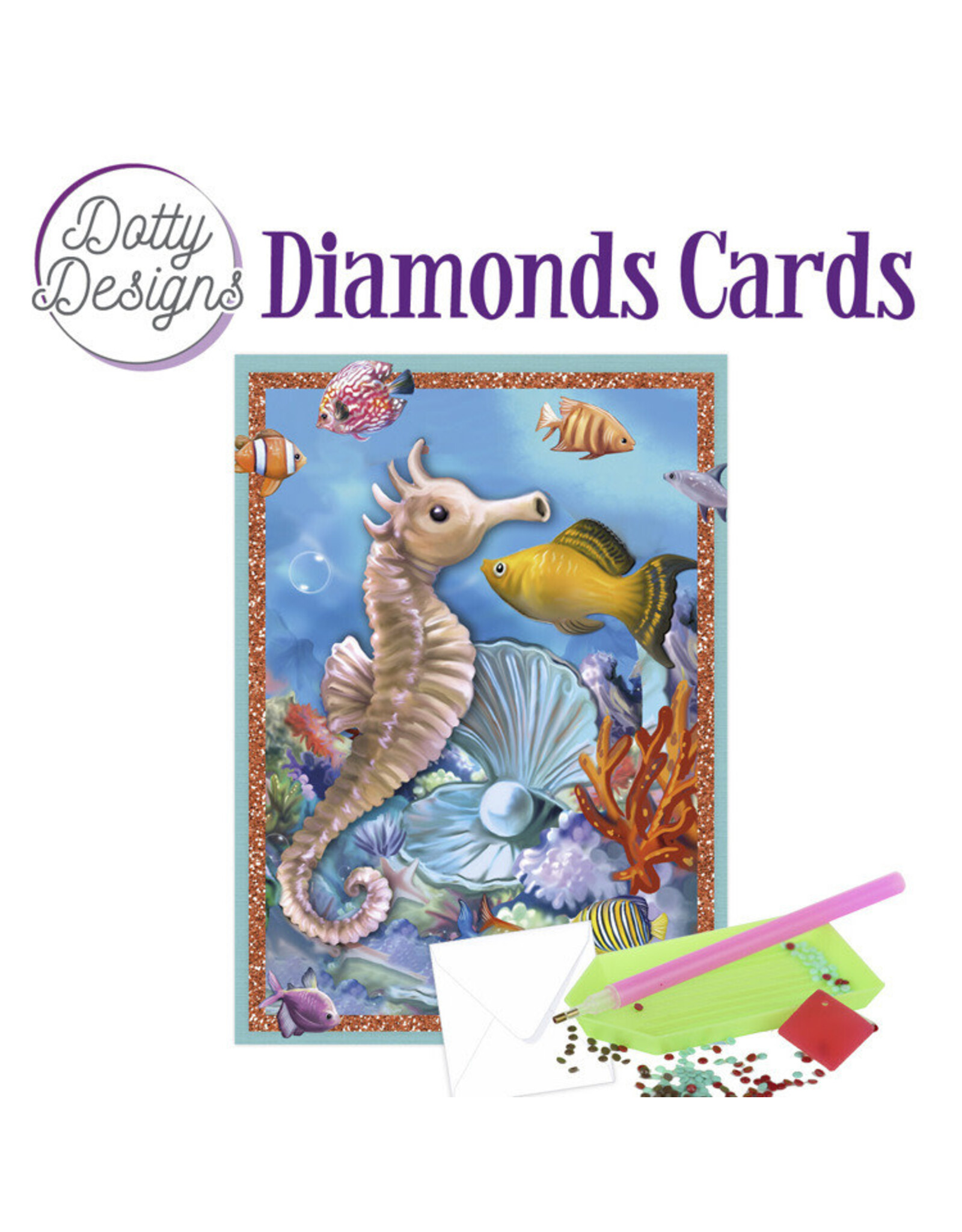 FIND IT FIND IT DOTTY DESIGNS SEA HORSE DIAMOND CARD KIT