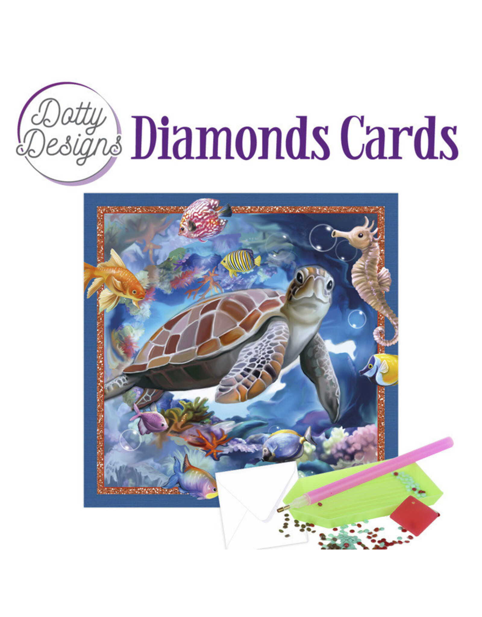FIND IT FIND IT DOTTY DESIGNS SEA TURTLE DIAMOND CARD KIT