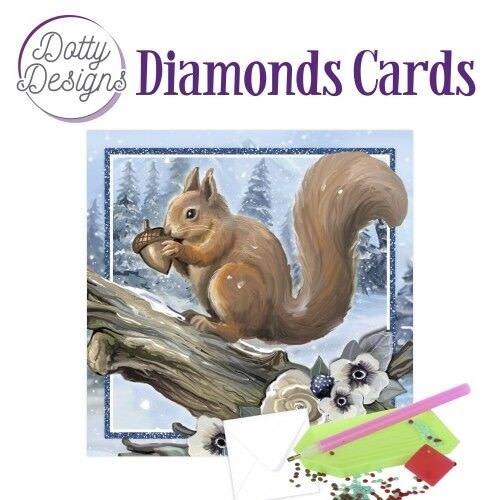FIND IT FIND IT DOTTY DESIGNS SQUIRREL IN A SNOWY LANDSCAPE DIAMOND CARD KIT