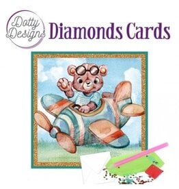 FIND IT FIND IT DOTTY DESIGNS TEDDYBEAR IN AIRPLANE DIAMOND CARD KIT